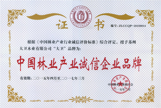 “大卫”荣获“中国林业产业诚信企业品牌”.jpg